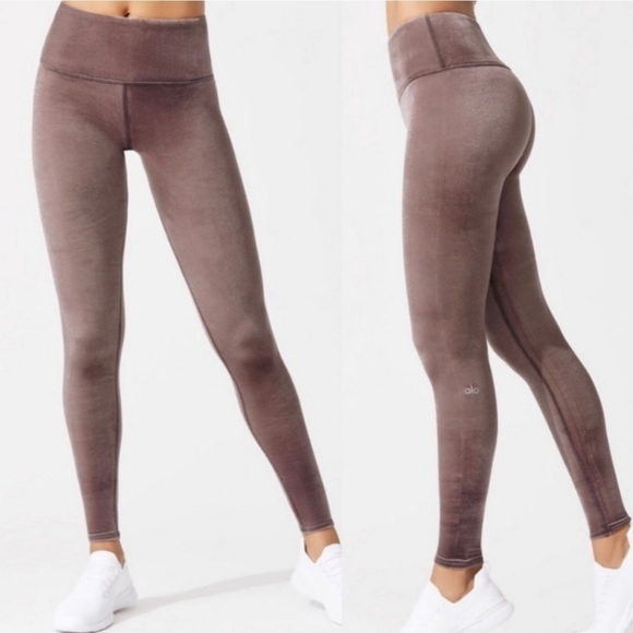 ALO Yoga Pants - Alo Ultra Lux Velvet velour hi waist leggings